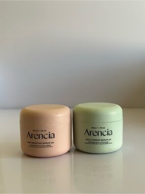 Arencia Skincare Duo — Peach & Mint Cream-Serum Jars